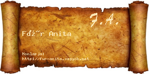 Für Anita névjegykártya