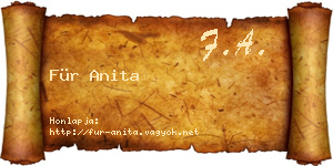Für Anita névjegykártya