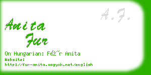 anita fur business card